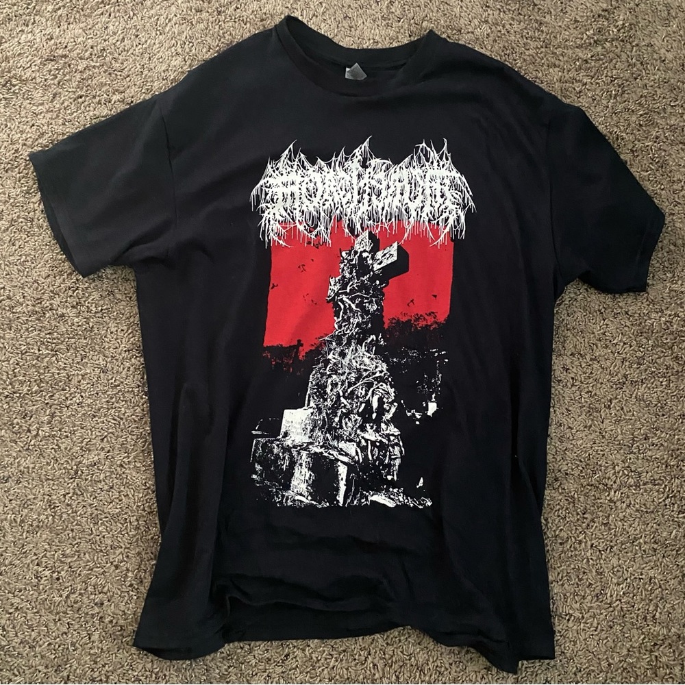Metal Cross T-Shirt Black & Red
